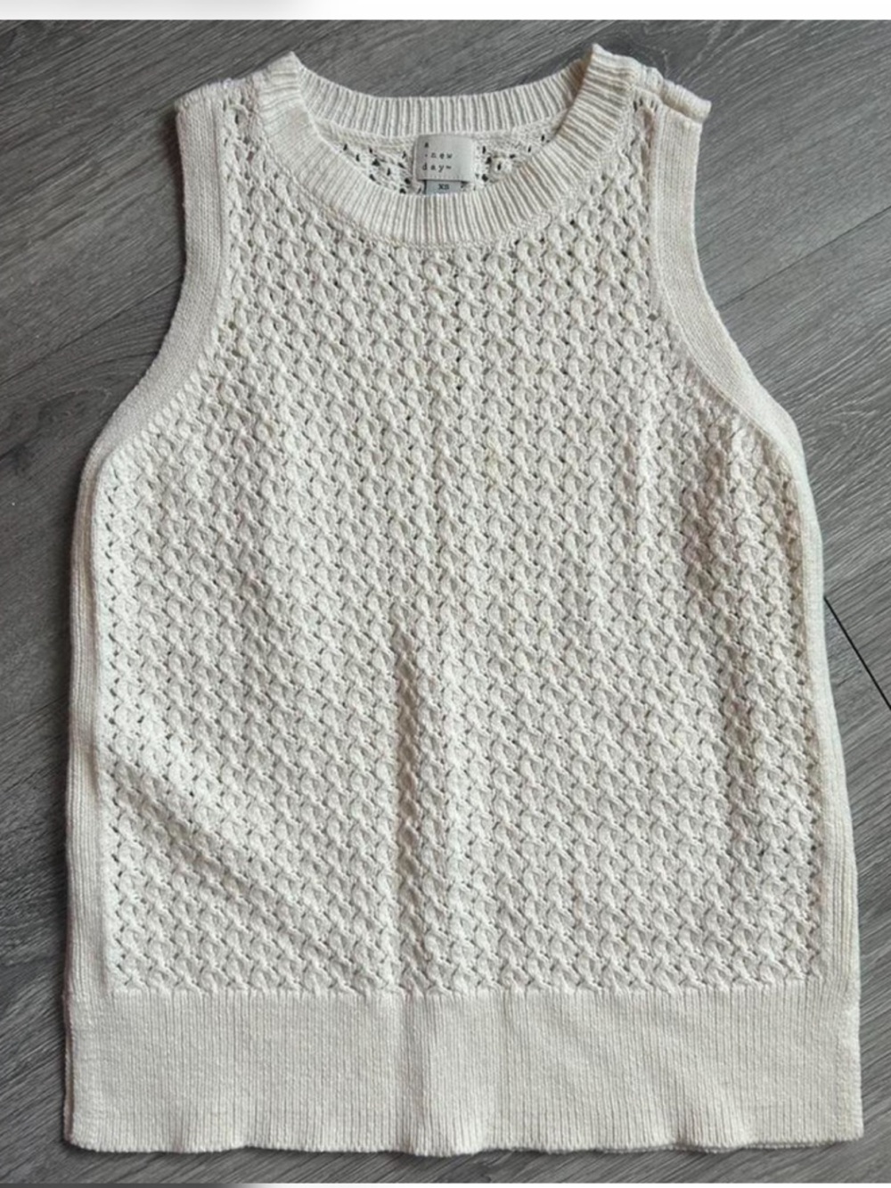 A New Day Cream Knit Tank Top XS
